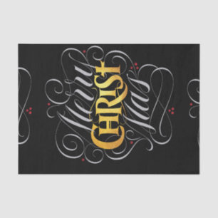 Merry CHRISTmas Christian Gold Christ Jesus Big Tissue Paper