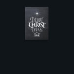 Merry Christmas Christian Jesus God Black Chalk Canvas Print<br><div class="desc">We say 'Merry Christmas' but often we forget the origin of the words. This original hand lettering uses its unique design to tell the story simply and elegantly in the fashionable and fun chalkboard look. Show your CHRISTmas spirit. Find this piece of designed lettering on other products - just check...</div>