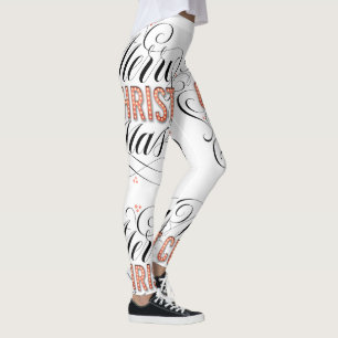 Merry CHRISTmas Christian Jesus Lettering Christ Leggings