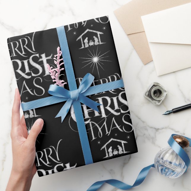 Merry Christmas Christian Nativity Christ Jesus Wrapping Paper (Gifting)