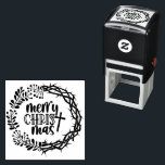Merry CHRISTmas Christian Worship Wreath Self-inking Stamp<br><div class="desc">Put your stamp of joyful approval on the Good News of salvation through Jesus Christ with this self inking rubber stamp that adds a touch of holiday cheer and worshipful reflection to your Christmas correspondence, greeting cards, and gift wrapping! Its wreath design combines traditional holiday greenery with Christ's crown of...</div>