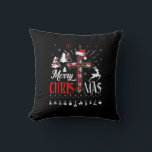 Merry Christmas Christians Buffalo Red Plaid Cross Throw Pillow<br><div class="desc">This is a great gift for your family,  friends during Hanukkah holiday. They will be happy to receive this gift from you during Hanukkah holiday.</div>