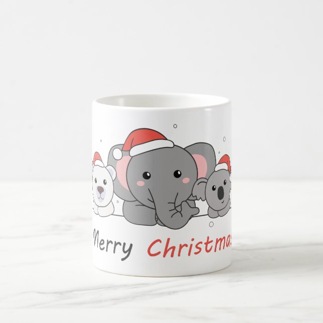 Merry Christmas Christmas Animals Cute Animals Cof Coffee Mug (Center)