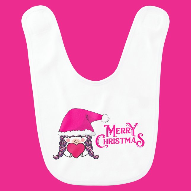 Merry Christmas, Christmas Baby Baby Bib (Creator Uploaded)