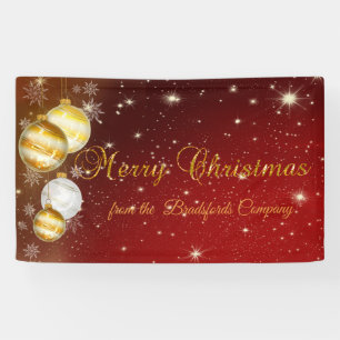 Merry Christmas ,Christmas Balls,Black Banner
