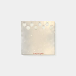 Merry Christmas,Christmas Balls,Gold -Personalized Post-it Notes