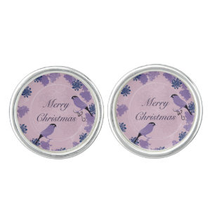 merry christmas, christmas,bird,flowers, nature, cufflinks