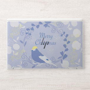 merry christmas, christmas,bird,flowers, nature, p HP laptop skin