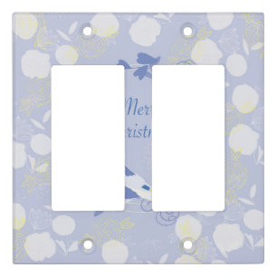 merry christmas, christmas,bird,flowers, nature, p light switch cover