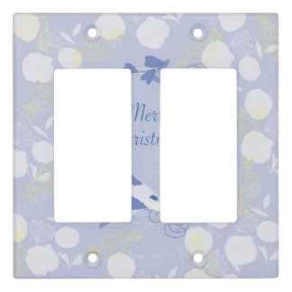 merry christmas, christmas,bird,flowers, nature, p light switch cover