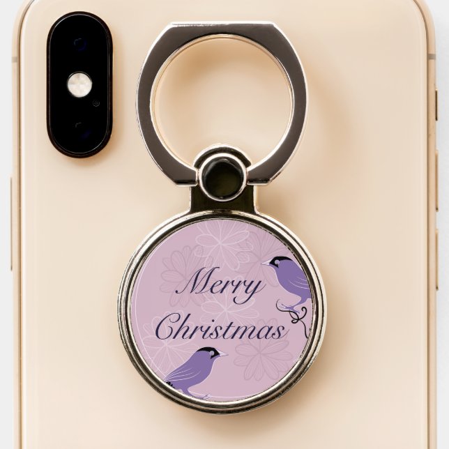 merry christmas, christmas,bird,flowers, nature, p phone ring stand (Close Up)