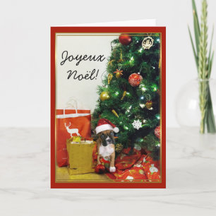 Merry Christmas Christmas Boxer Dog greeting card