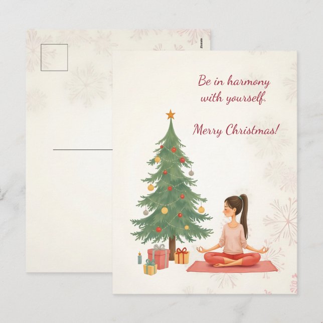 Merry Christmas! Christmas card.  Holiday Postcard (Front/Back)