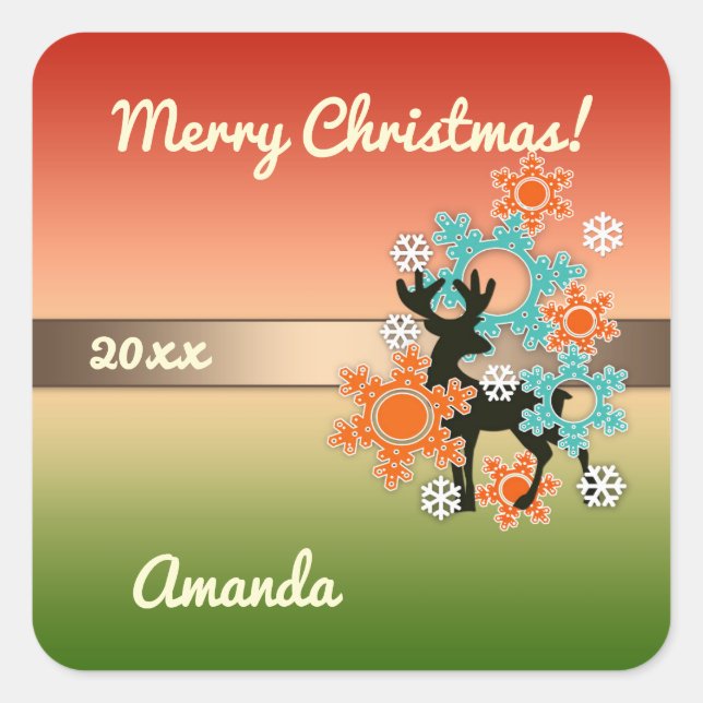 Merry Christmas, Christmas , Christmas decor Square Sticker (Front)