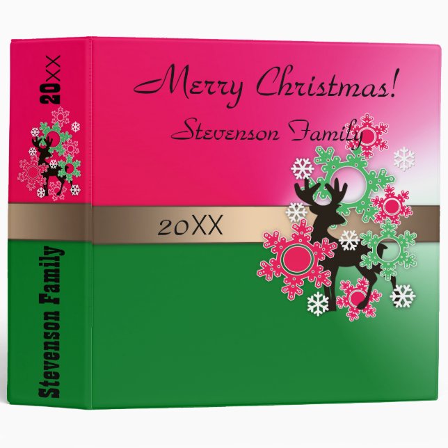Merry Christmas, Christmas , Christmas photo album 3 Ring Binder (Front/Spine)