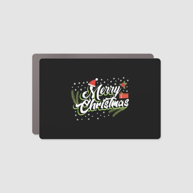 Merry Christmas - Christmas design Car Magnet (Front)