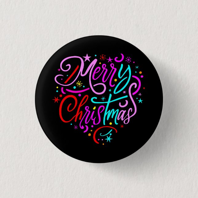 Merry Christmas - Christmas Designs  T-Shirt Button (Front)