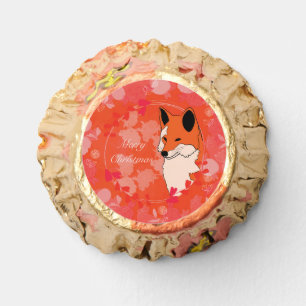 merry christmas, christmas,fox,flowers, nature, reese's peanut butter cups