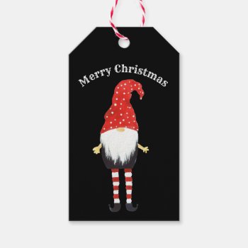 Merry Christmas/christmas Gnome/christmas Gift Tag by HolidayCreations at Zazzle