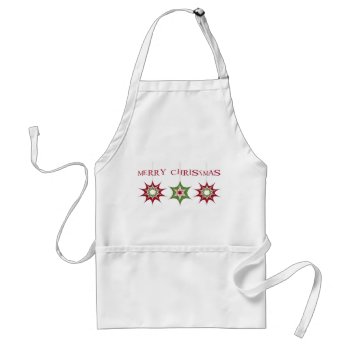 Merry Christmas Christmas Ornament Apron by gidget26 at Zazzle
