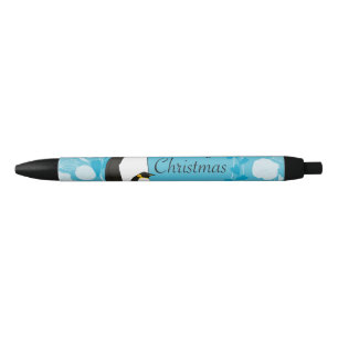 merry christmas, christmas,penguin,flowers,blue, pen