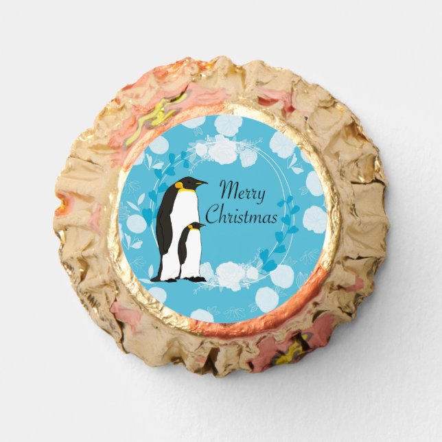 merry christmas, christmas,penguin,flowers reese's peanut butter cups (Front)