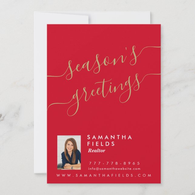 Merry Christmas Christmas Postcard Modern Minimal (Front)
