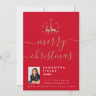 Merry Christmas Christmas Postcard Modern Minimal