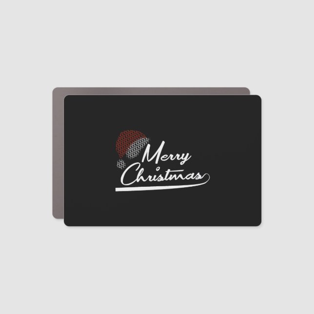 Merry Christmas  Christmas Present Santa Claus Car Magnet (Front)