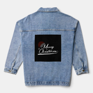 Merry Christmas Christmas Present Santa Claus Denim Jacket