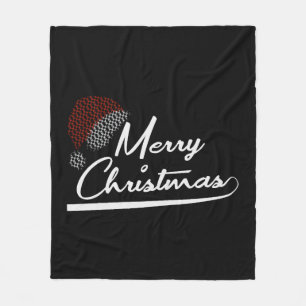 Merry Christmas Christmas Present Santa Claus Fleece Blanket