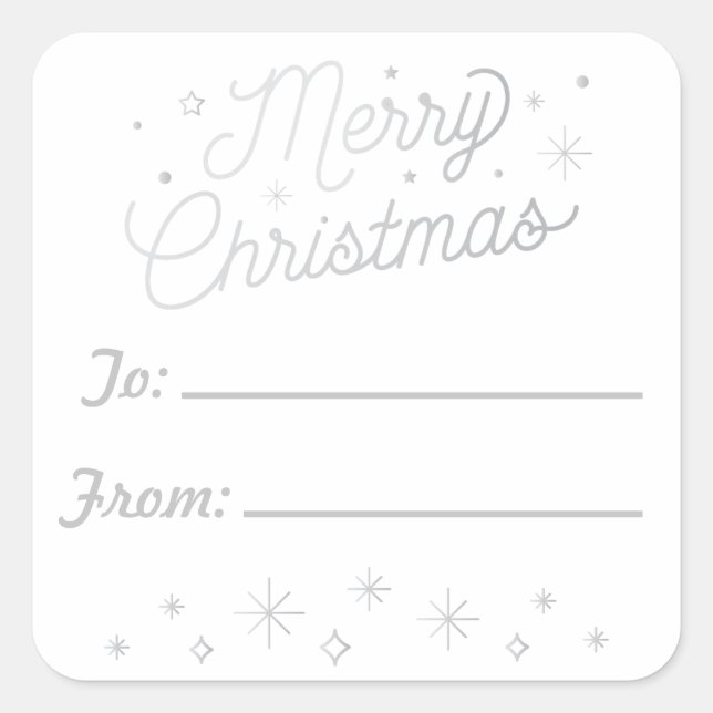 MERRY CHRISTMAS / Christmas Sticker Tags (Front)