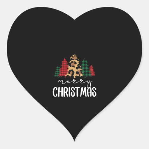 Merry Christmas Christmas Svg Leopard Tree Heart Sticker