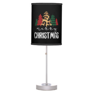 Merry Christmas Christmas Svg Leopard Tree Table Lamp
