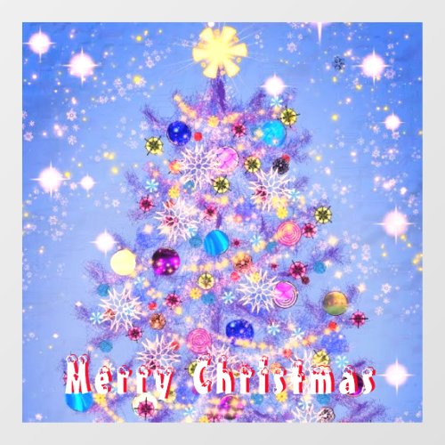 Merry Christmas _ Christmas Tree _ Beautiful Window Cling