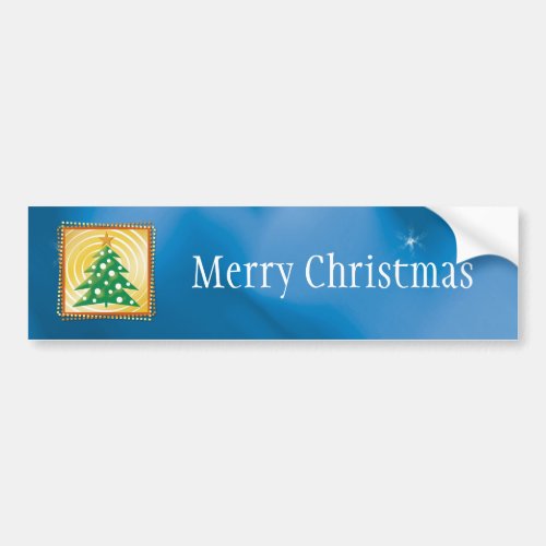 Merry Christmas _ Christmas Tree _ Bumper Sticker