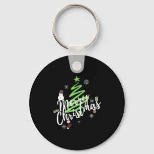 Merry Christmas, Christmas Tree, Christmas Snowman Keychain