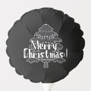 Merry Christmas, Christmas tree Classic Balloon
