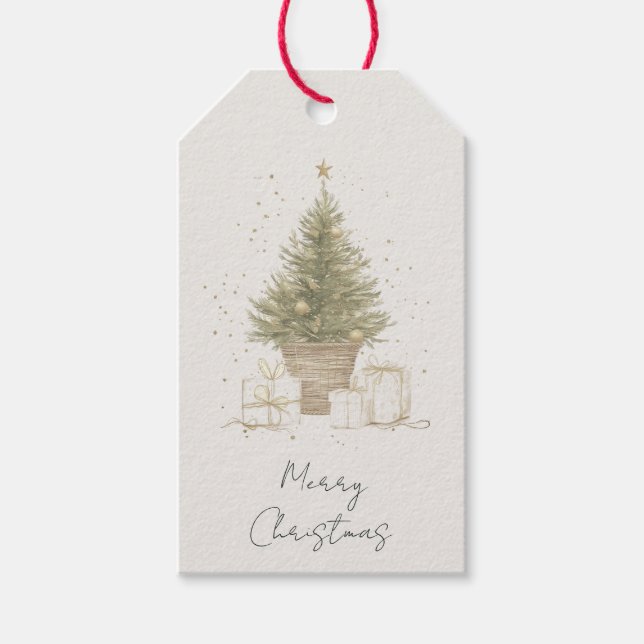 Merry Christmas | Christmas Tree Gift Tag (Front)