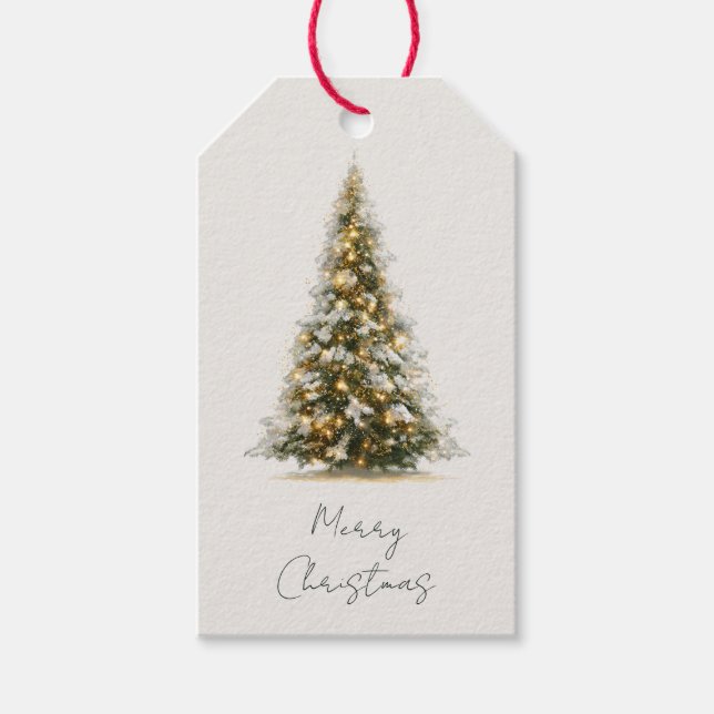 Merry Christmas | Christmas Tree Gift Tag (Front)