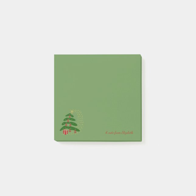 Merry Christmas,Christmas Tree -Personalized Post-it Notes (Front)