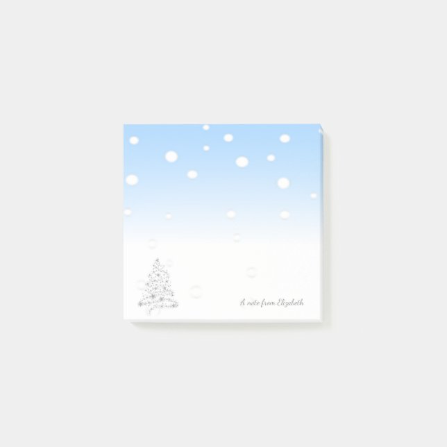 Merry Christmas,Christmas Tree -Personalized Post-it Notes (Front)
