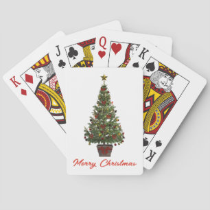 Merry Christmas. Christmas Tree Poker Cards