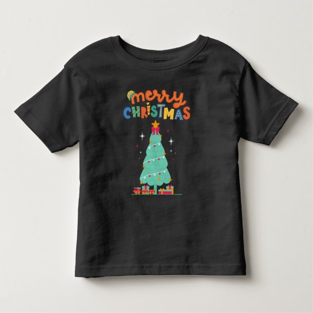 MERRY CHRISTMAS - Christmas Tree T-Shirt (Front)