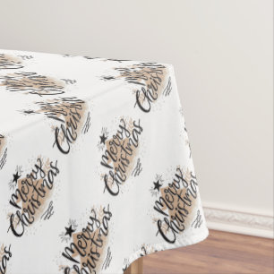 Merry Christmas Christmas Trees Tablecloth