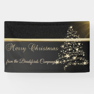Merry Christmas ,ChristmasTree,Black,Company Banner