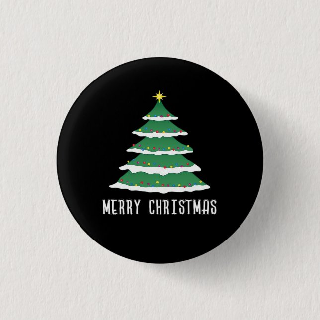 Merry Christmas Classic Button (Front)