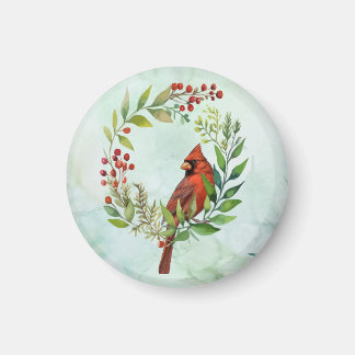 Merry Christmas Classic Cardinal Magnet