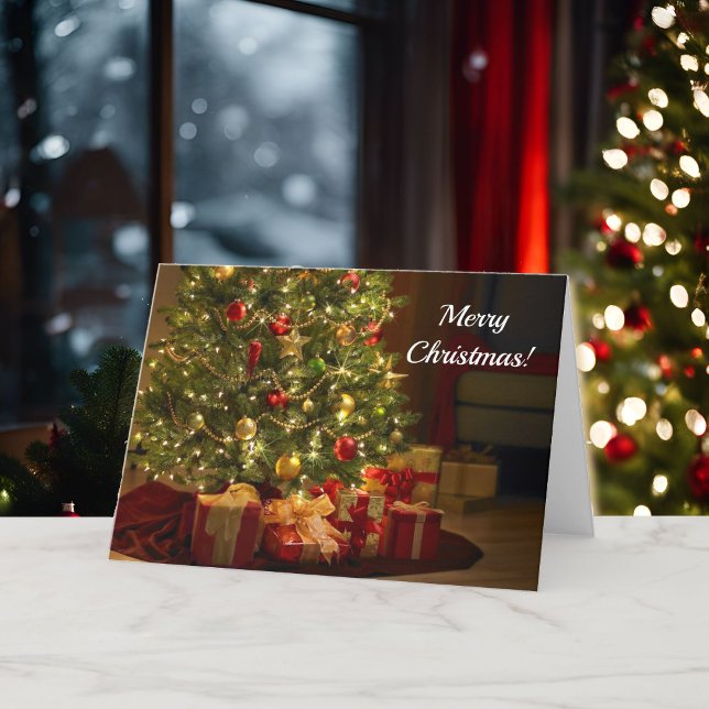 Merry Christmas Classic Design Personalize Names Holiday Card (Creator Uploaded)