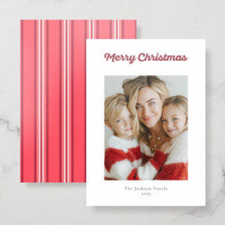 Merry Christmas Classic Letterpress Photo Cards